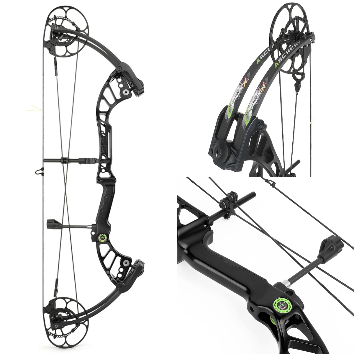 Compound Hunting Bow CNC 40-75 lbs IBO 350FPS RH