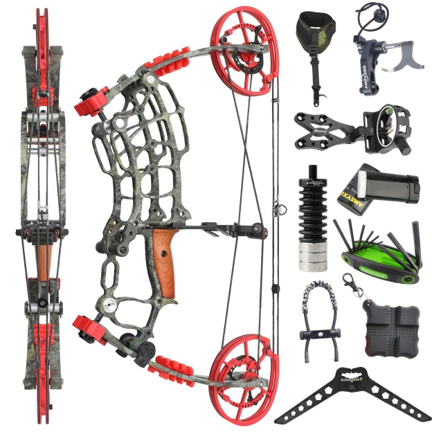 VILLAIN Dual-Purpose Compound Bow 30-70lbs, 420FPS Steel Ball Velocity