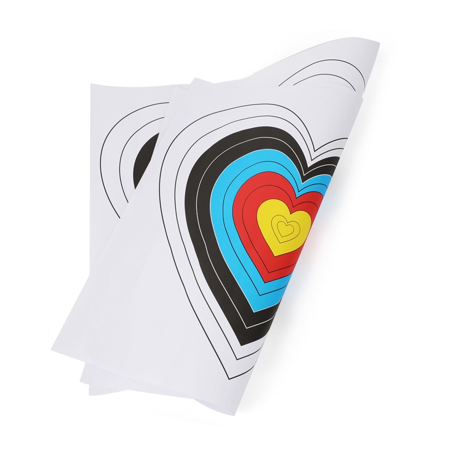 40×40cm Heart Shaped Archery Target Paper for Shooting Practice