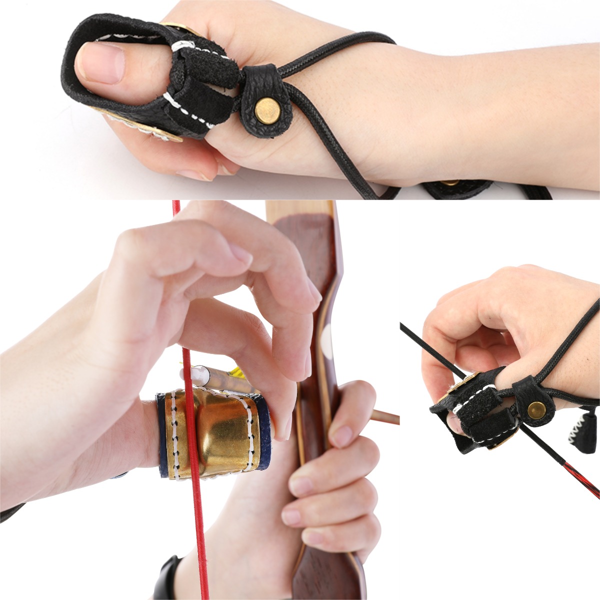 Archery Thumb Ring Brass Finger Guard Traditional Bow