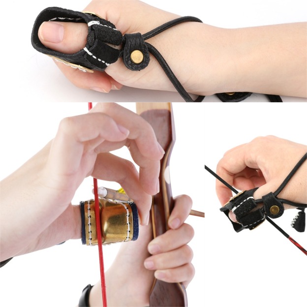 Archery Thumb Ring Brass Finger Guard Traditional Bow