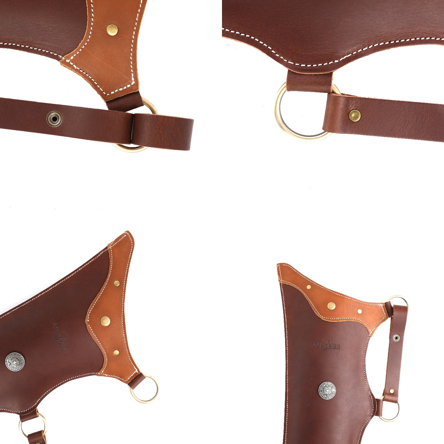 Leather Archery Quiver 20-Arrow Capacity 3mm Cowhide