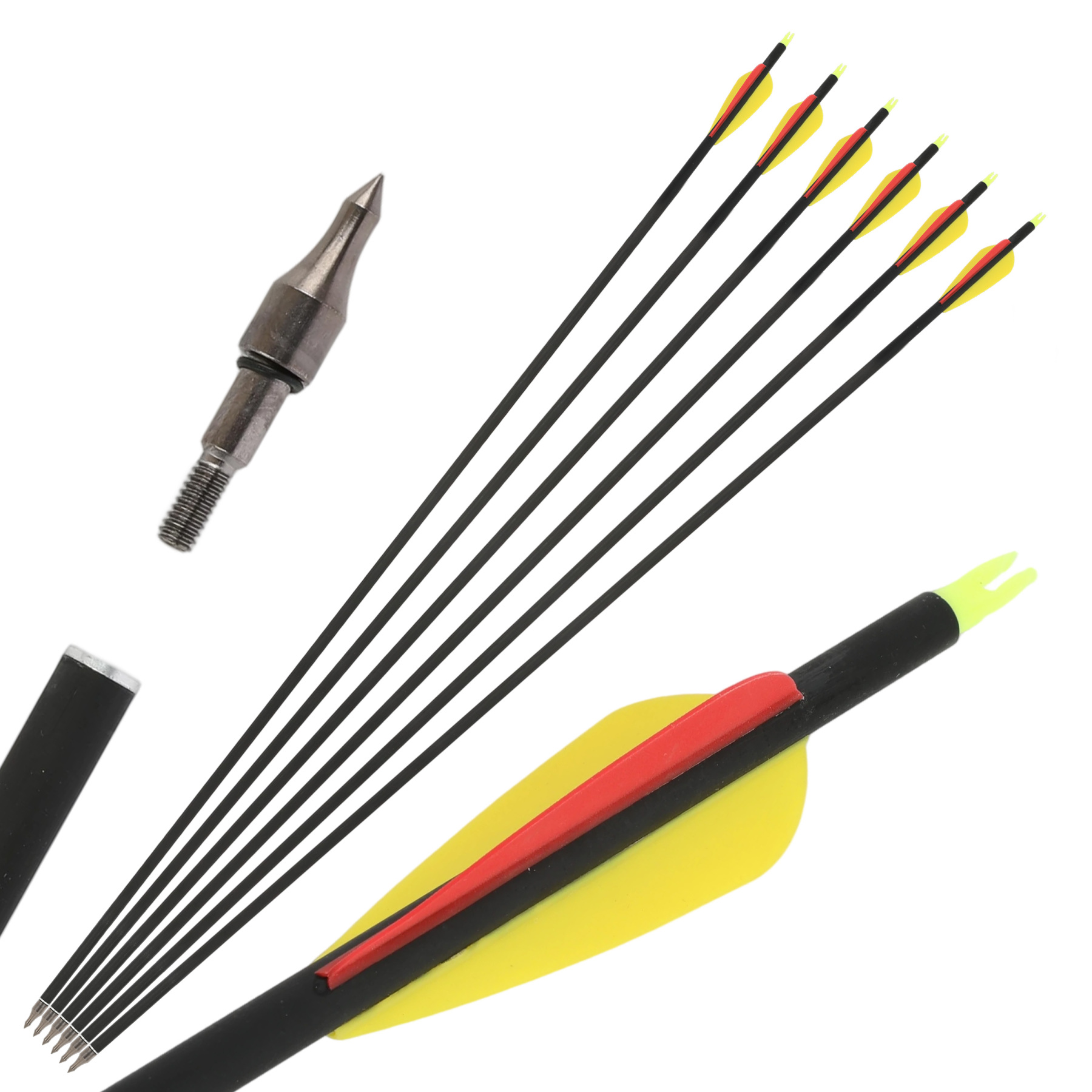 30" Carbon Arrows Spine 500 TPU Vanes Target Practice and Hunting