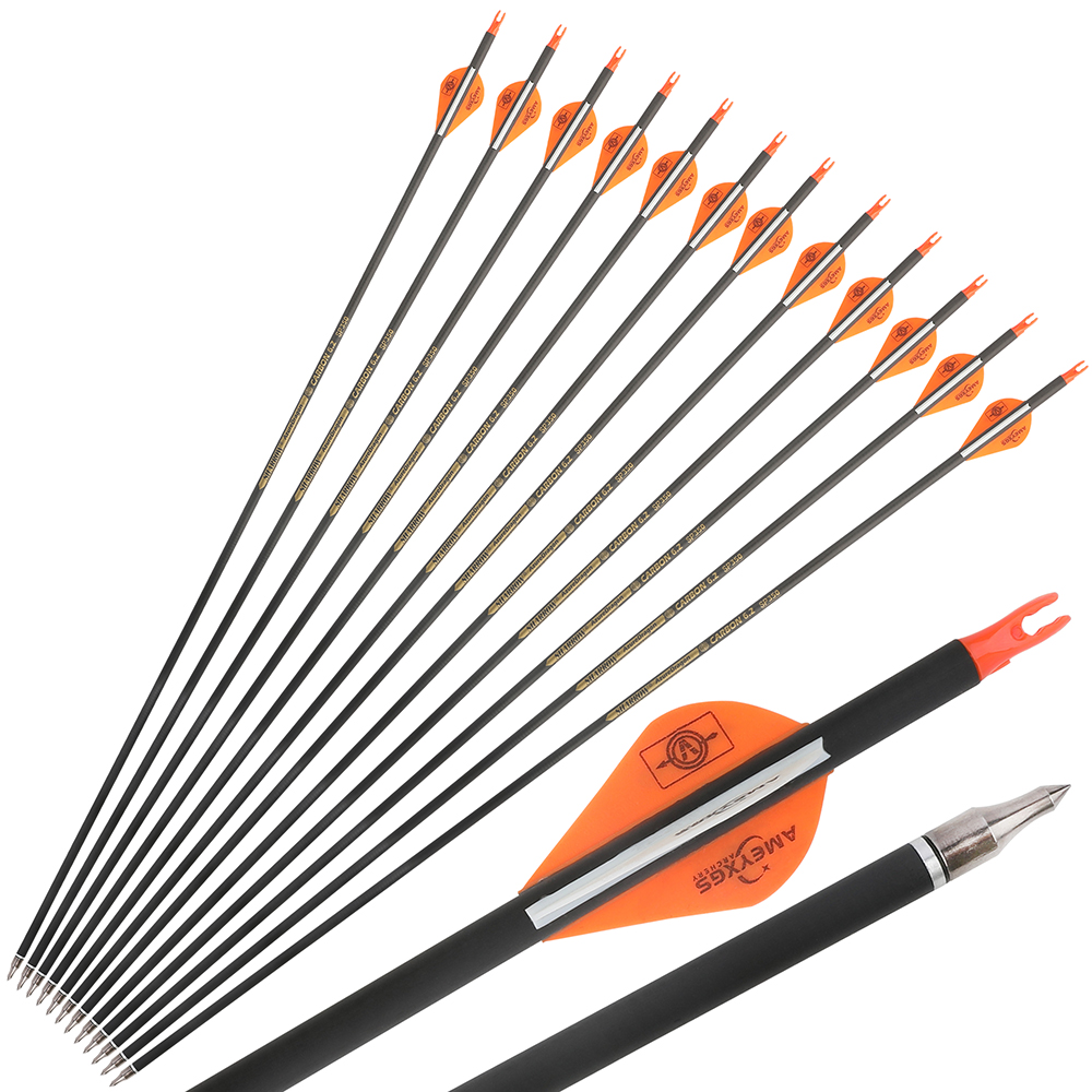 Precision Carbon Arrows 12pcs 30 in 500 Spine Set