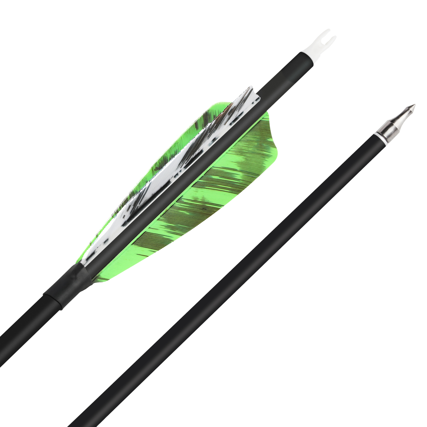 Hunting Practice Arrow Natural Feather Carbon Spine 500