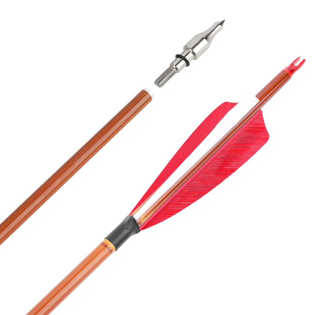 Carbon Feather Fletched Arrow 30"  Spine 500 Archery Bow Hunting