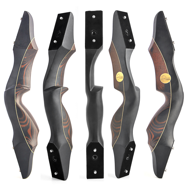 60" Takedown Recurve Bow 50-60lbs, Colorful Wood Riser & Maple Core