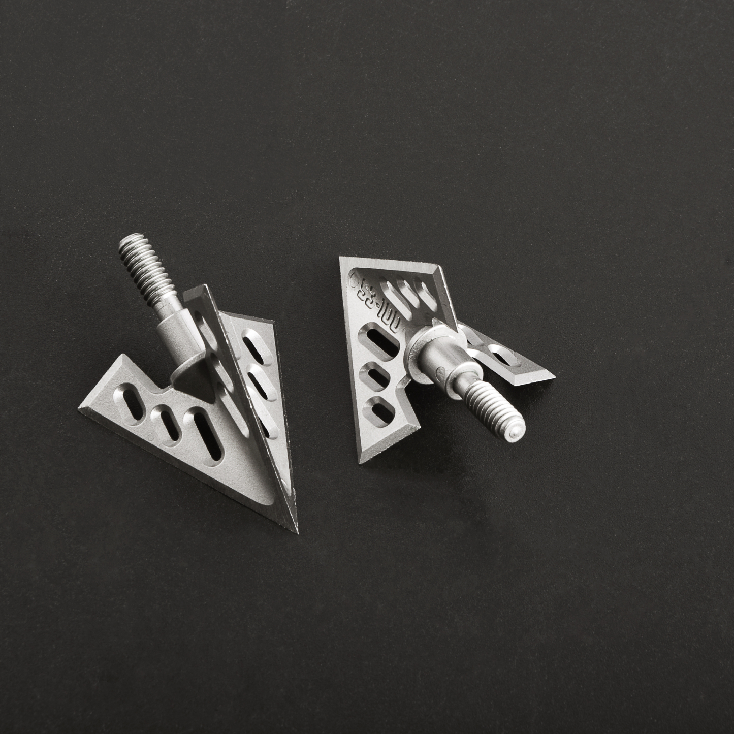 Universal Threaded Aluminum Arrowheads 6pcs - 40mm, 26mm Diameter, Laser Engraved