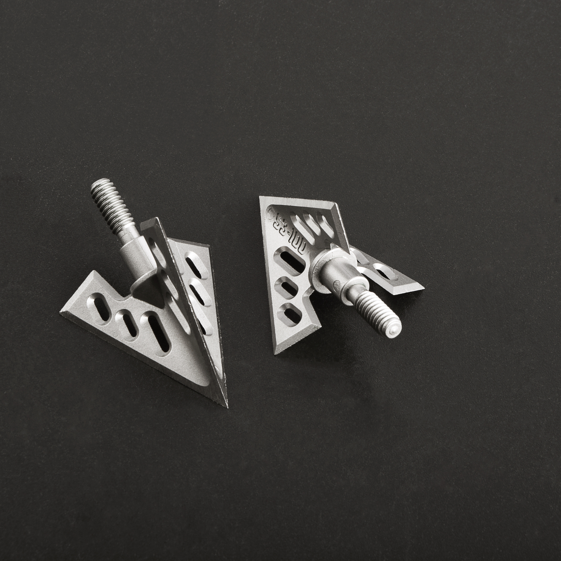 Universal Threaded Aluminum Arrowheads 6pcs - 40mm, 26mm Diameter, Laser Engraved