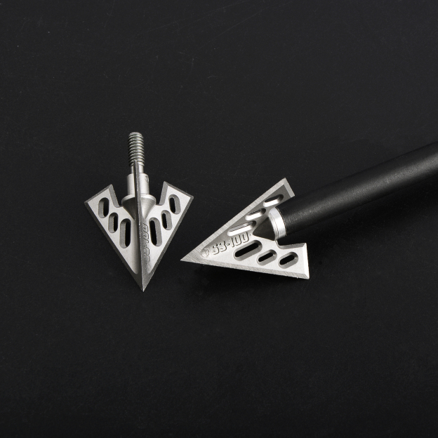 Universal Threaded Aluminum Arrowheads 6pcs - 40mm, 26mm Diameter, Laser Engraved