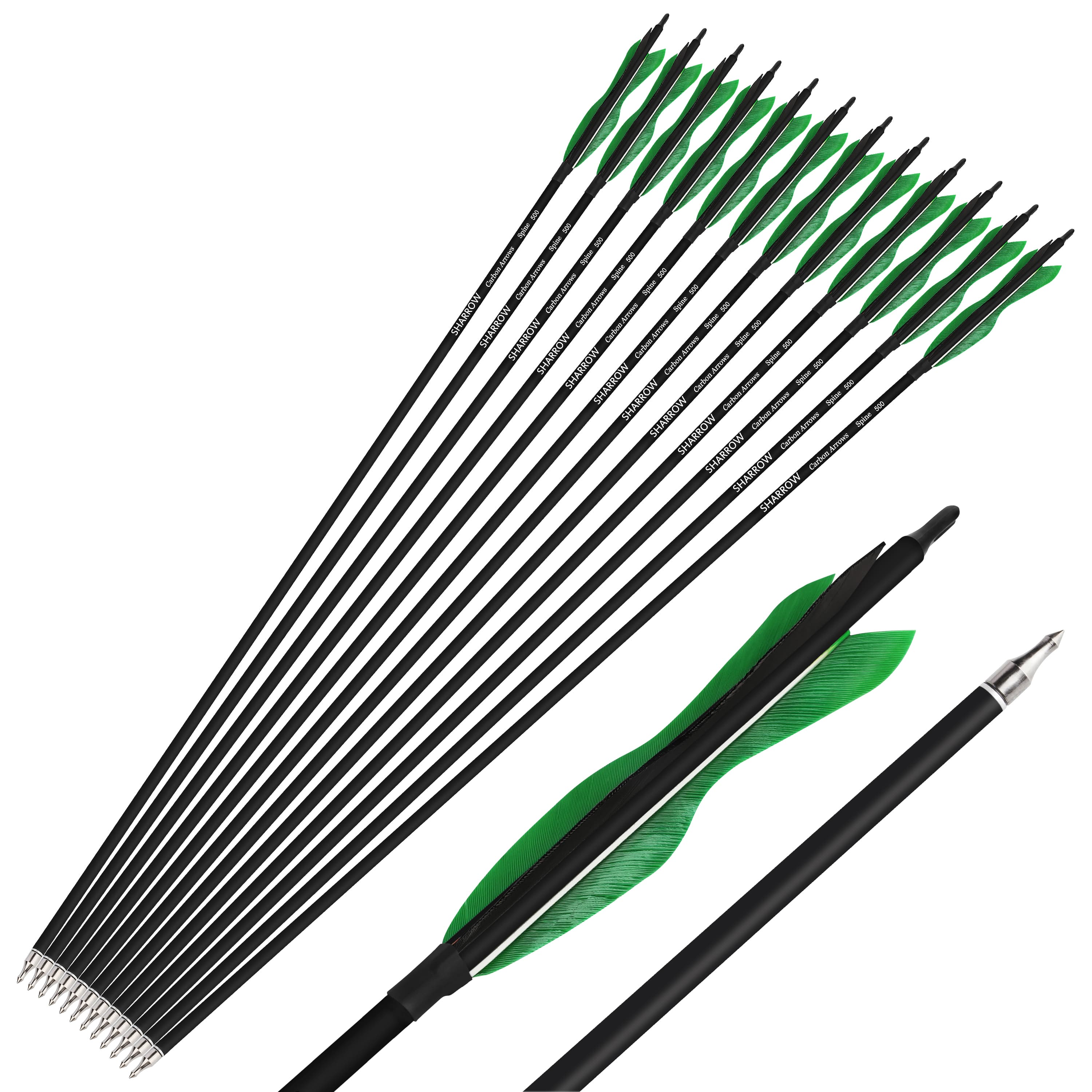 Carbon Archery Arrows Hunting & Target Natural Feather Fletching