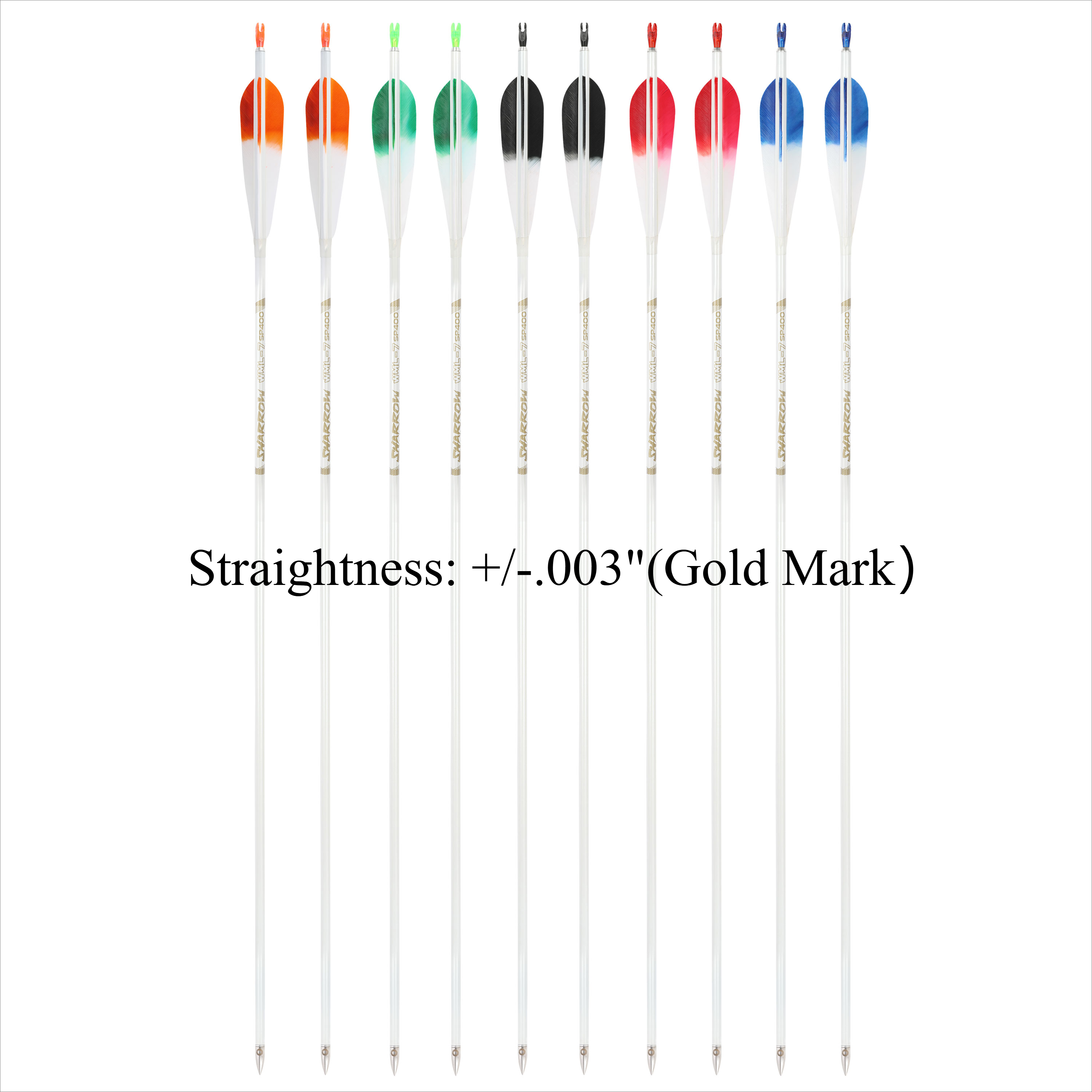  Pure Carbon Hunting Arrows Fletched Feather Spine 400-800