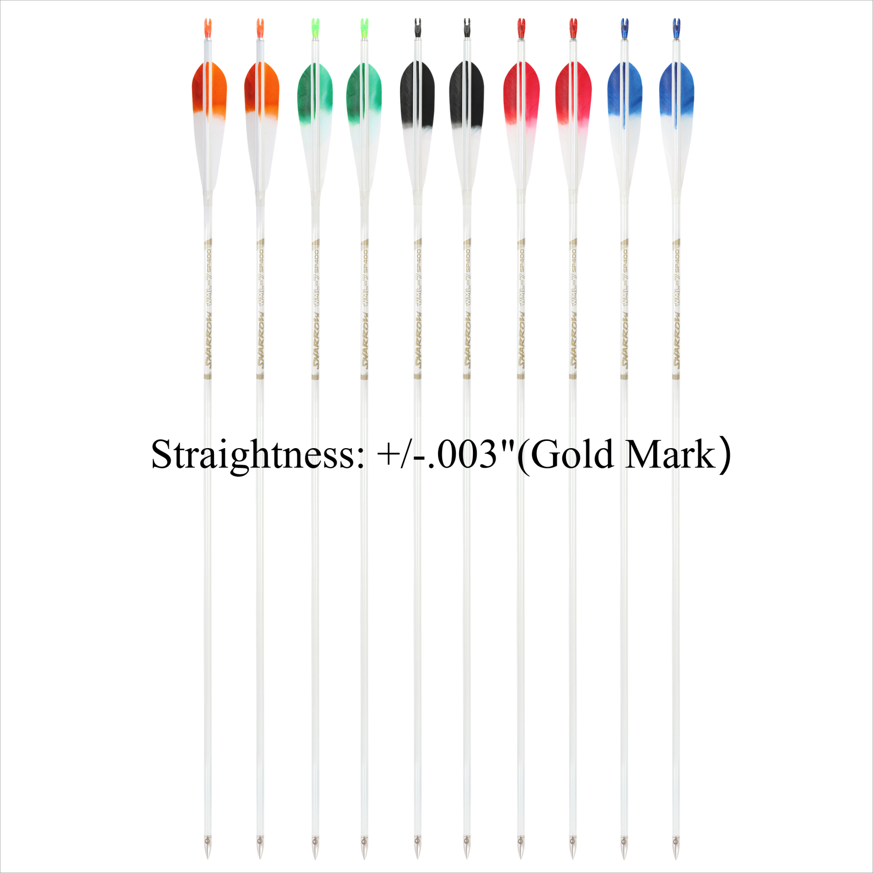  Pure Carbon Hunting Arrows Fletched Feather Spine 400-800