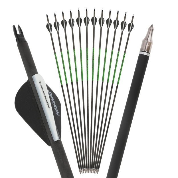 Pure Carbon Archery Arrows 30" SP300-800 for Compound/Recurve