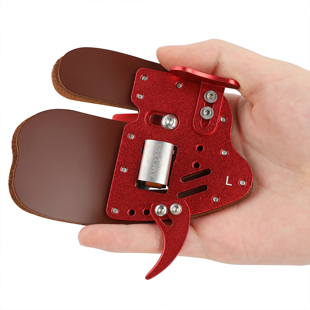 Finger Tab Archery Guard Cow Leather Bowstring Protector Gear LH RH