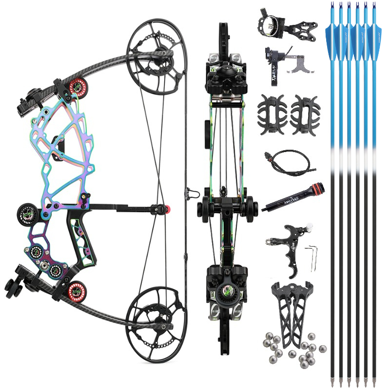 ALIEN Dual-use Compound Bow Steel Balls Arrows 24" LH RH 