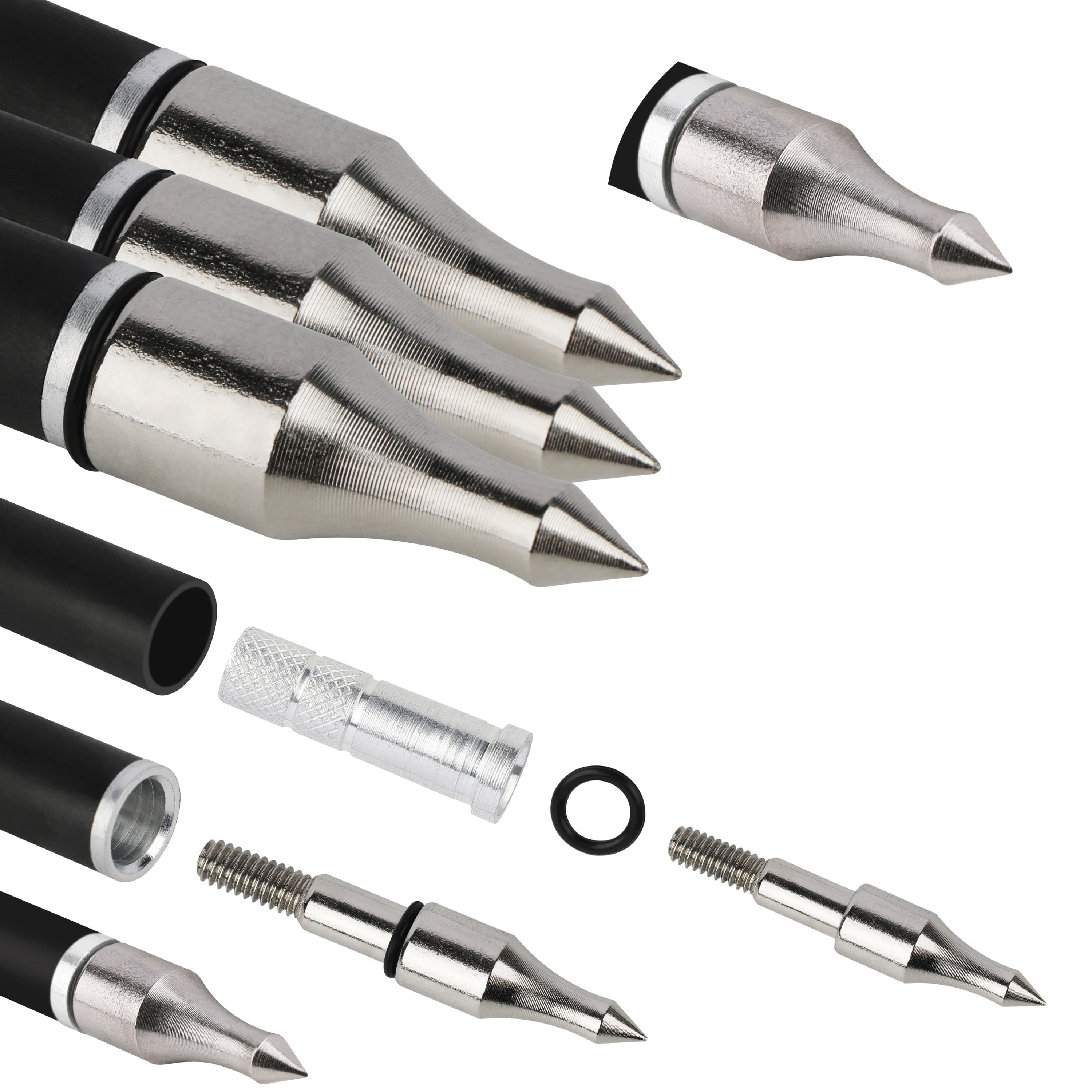 DEER CROSSING Pure Carbon Arrows Spiral Fletched Target & Practice