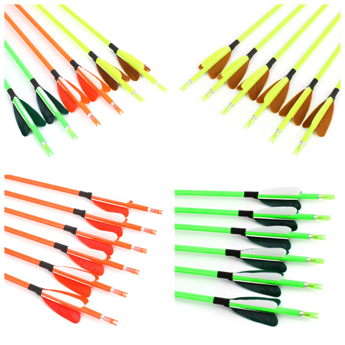 32" 24T Pure Carbon Arrow Spine 400-1000 ID4.2mm Feathers