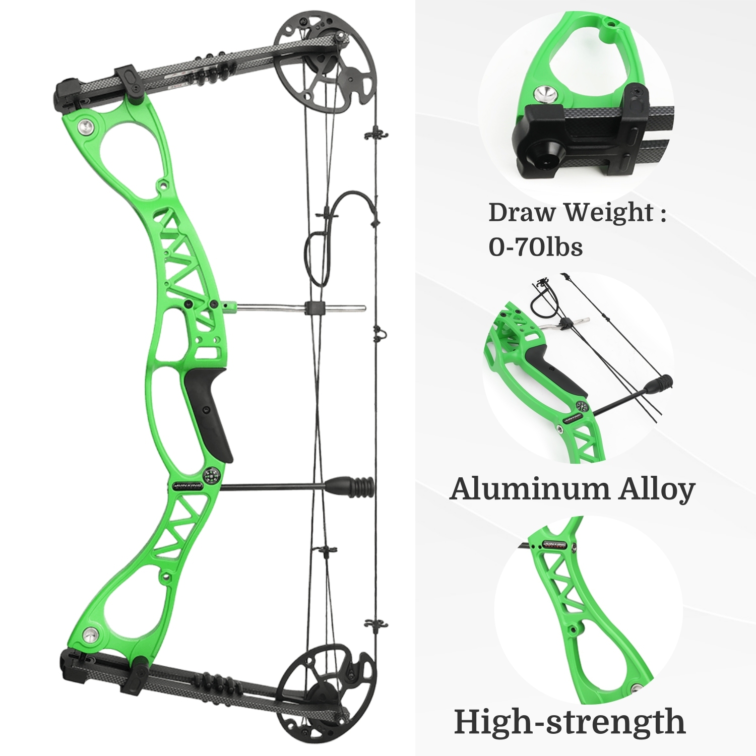 Junxing M126 Compound Bow Kit 0-70lbs Hunting Adult Target LH RH