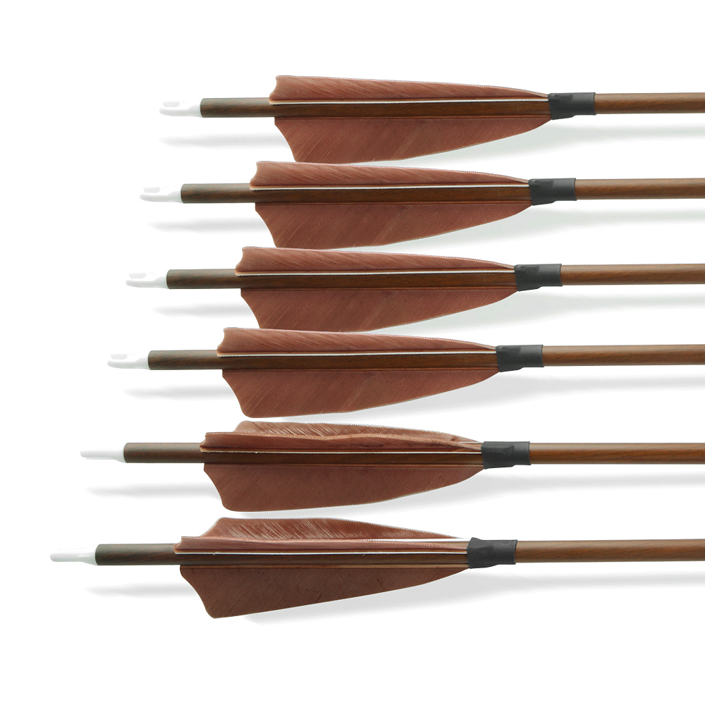 Pure Carbon Arrows Natural Feather 31 inch Bow Hunting