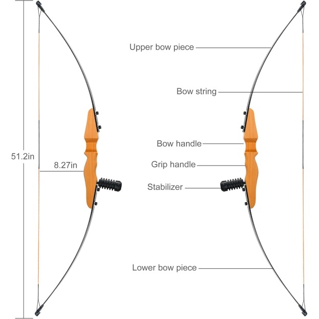 Takedown Practice Recurve Bow for Beginners Adult Bow and Arrow Set