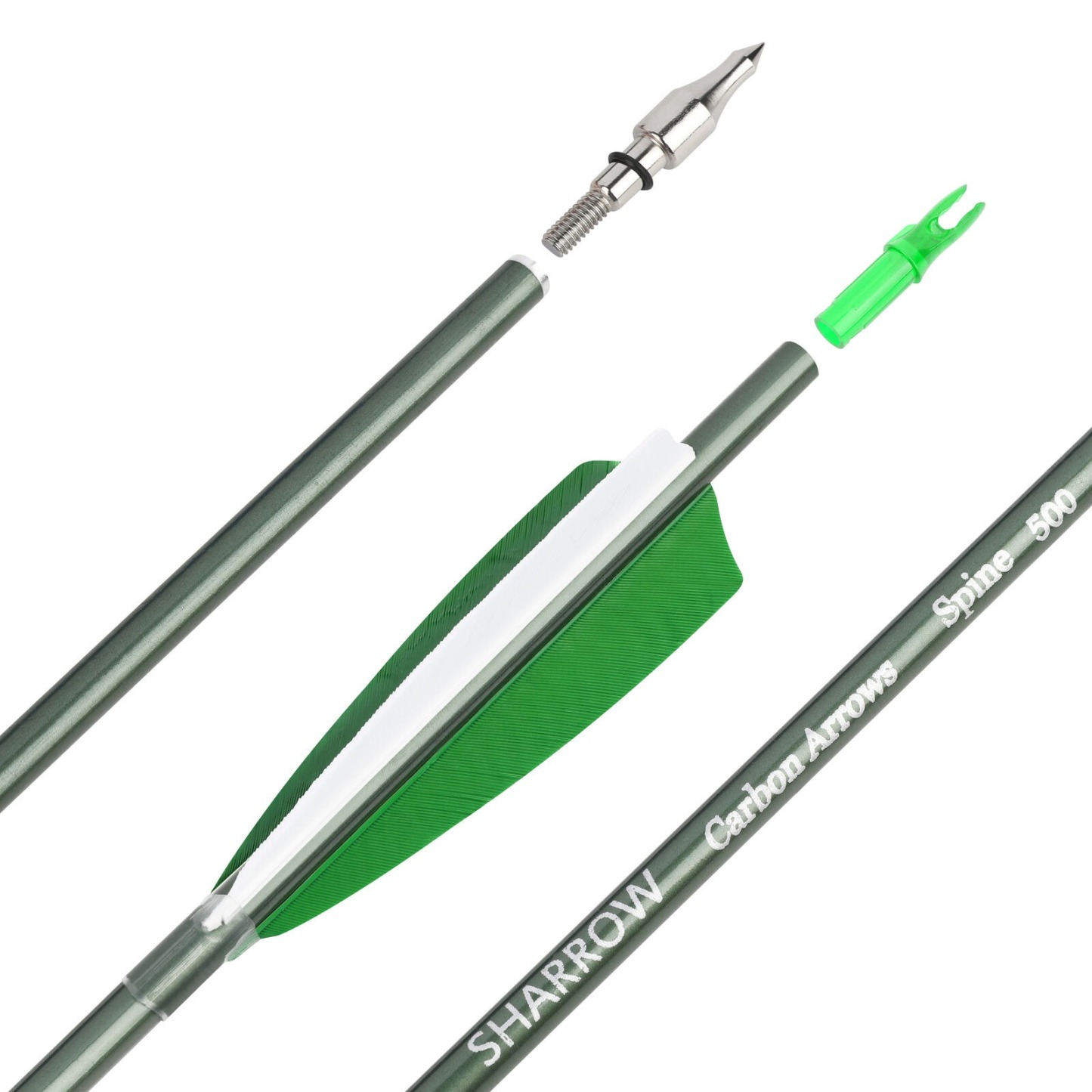 Hunting Feather Fletched Carbon Arrow SP500 Recurve bow Compound Bow