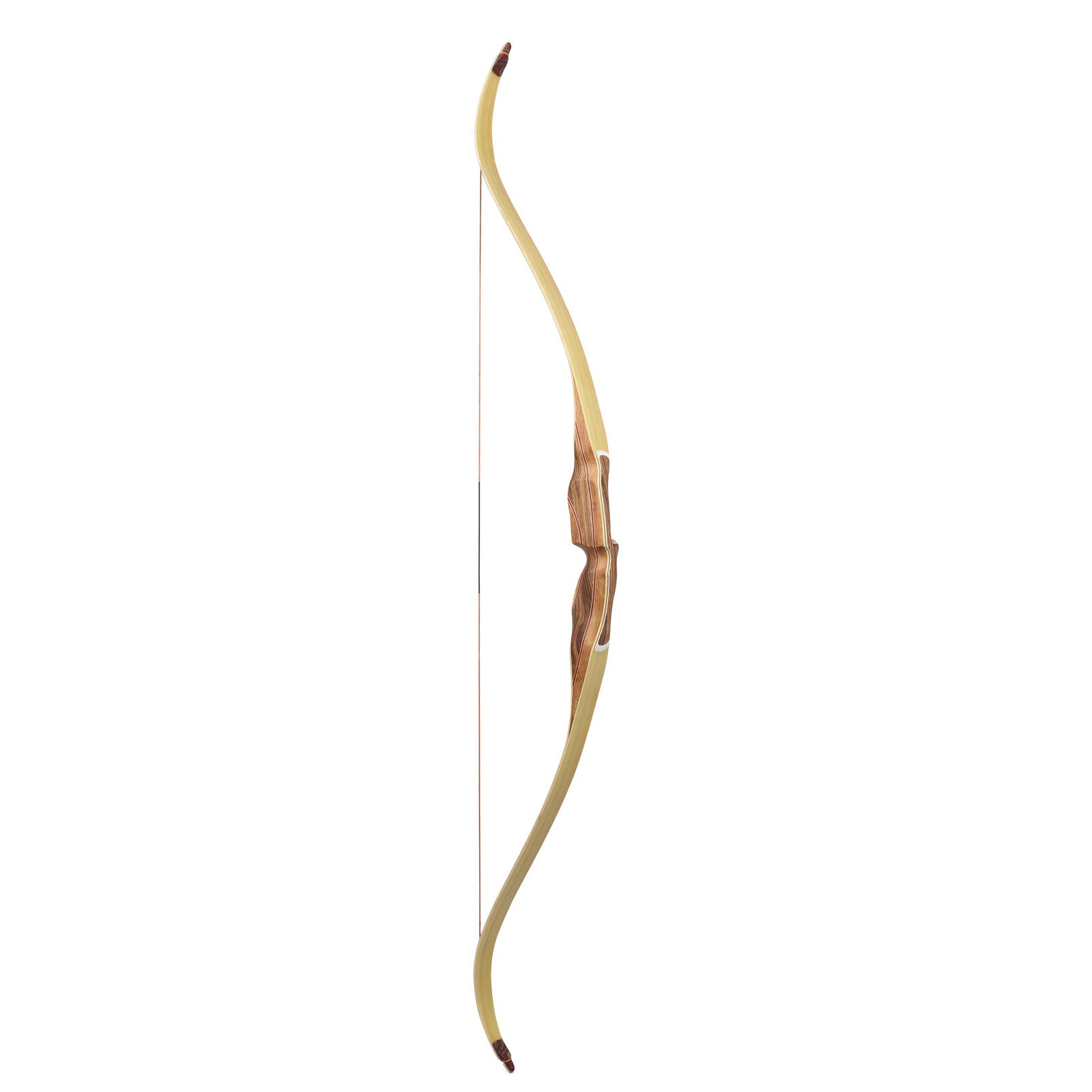 62'' One-Piece Traditional Recurve Bow Longbow Wooden 30-60lbs 