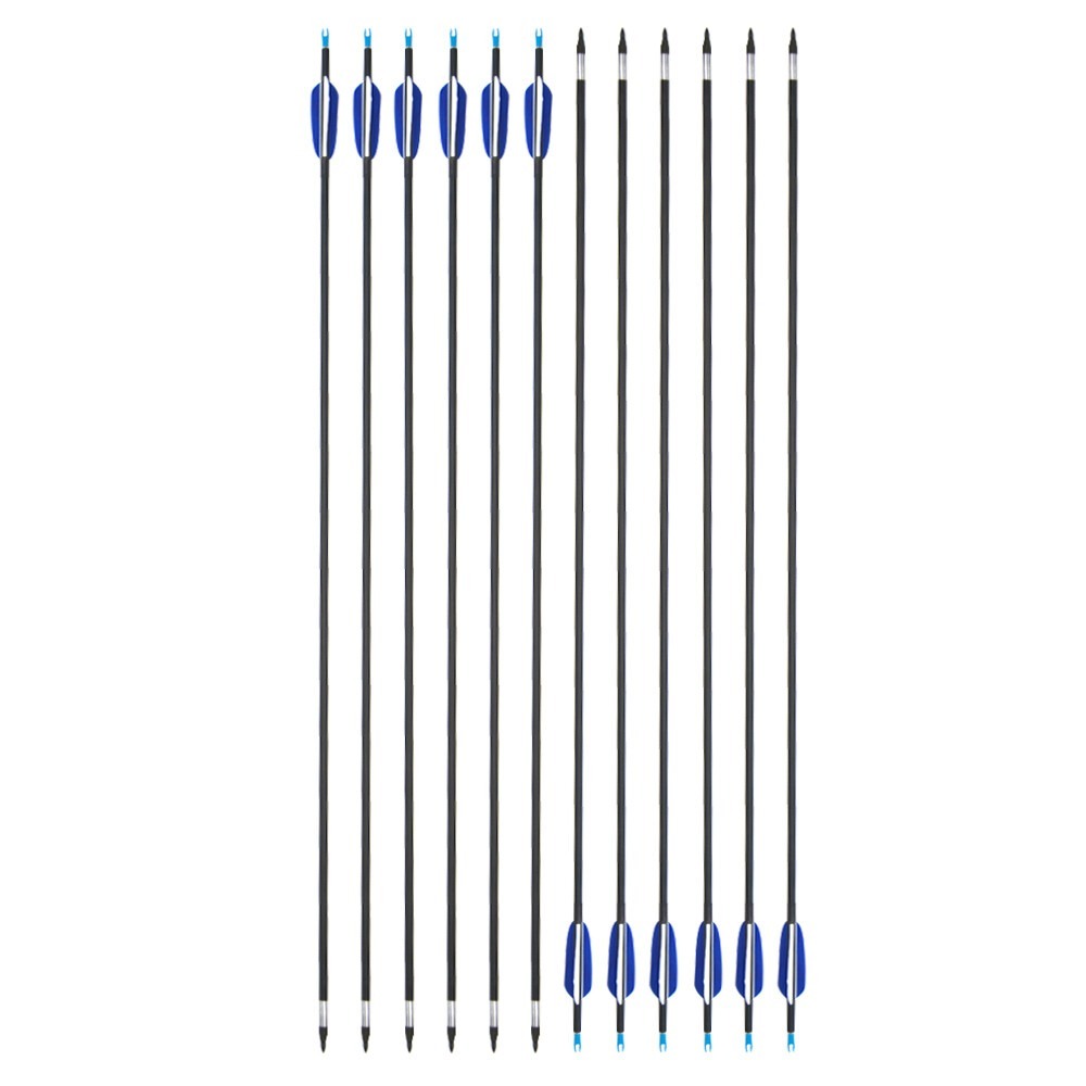 700 Spine Carbon Arrows 32" Turkey Feather Fletching(12-Pack)