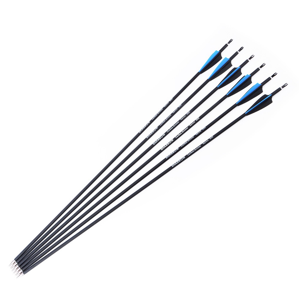 500 Spine Carbon Arrows Hunting & Target Practice (12-Pack)