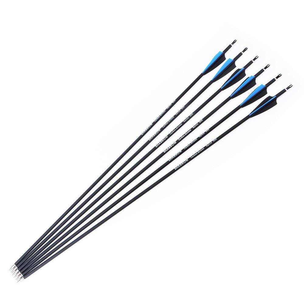 500 Spine Carbon Arrows Hunting & Target Practice (12-Pack)