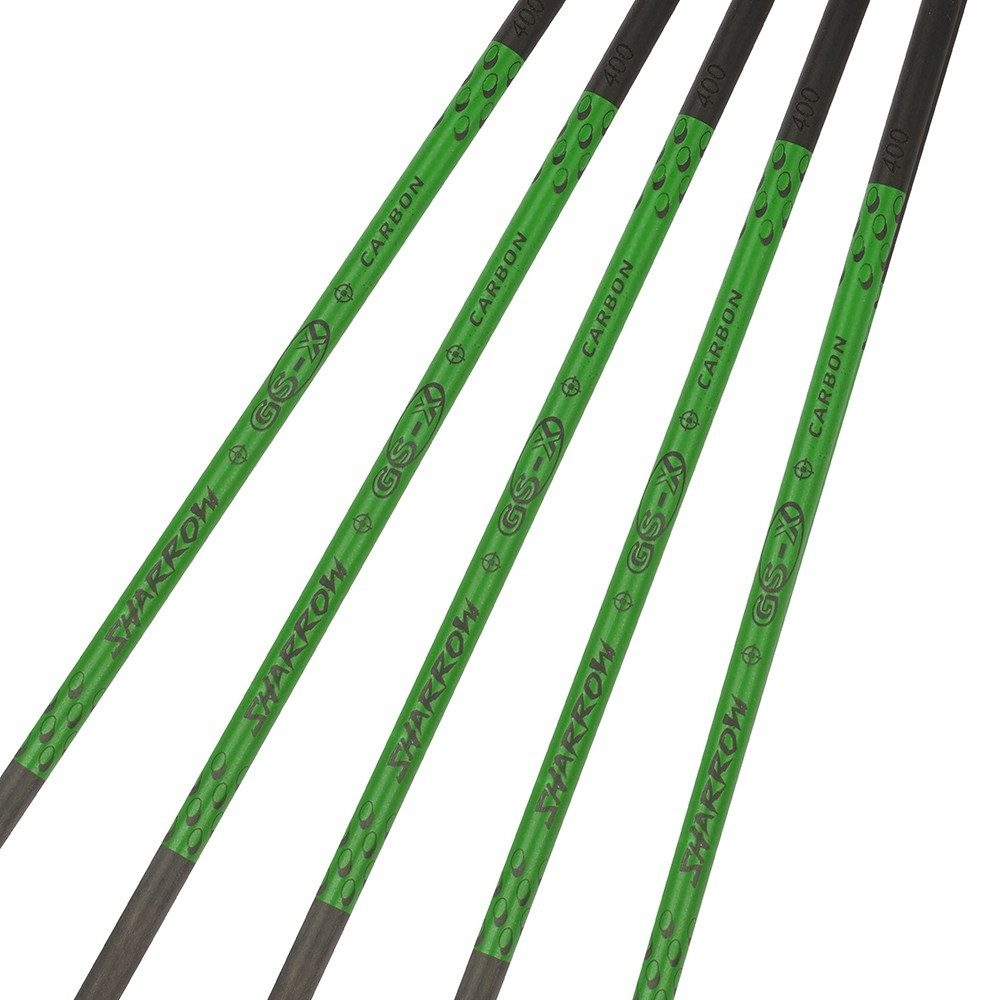 Pure Carbon Arrows 400 Spine with 4" Feathers Custom Cutting Service