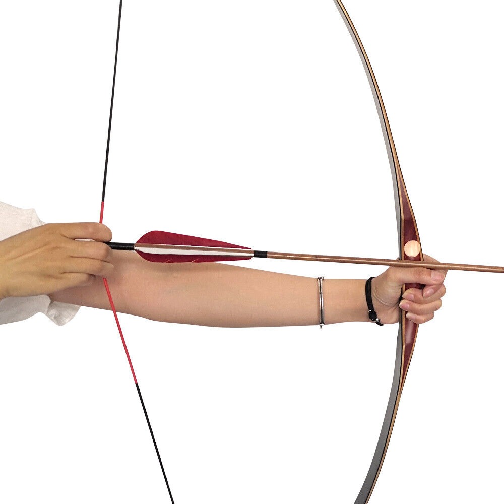 55inch Traditional Bow Handmade 20-50Ibs Wood Archery Hunting