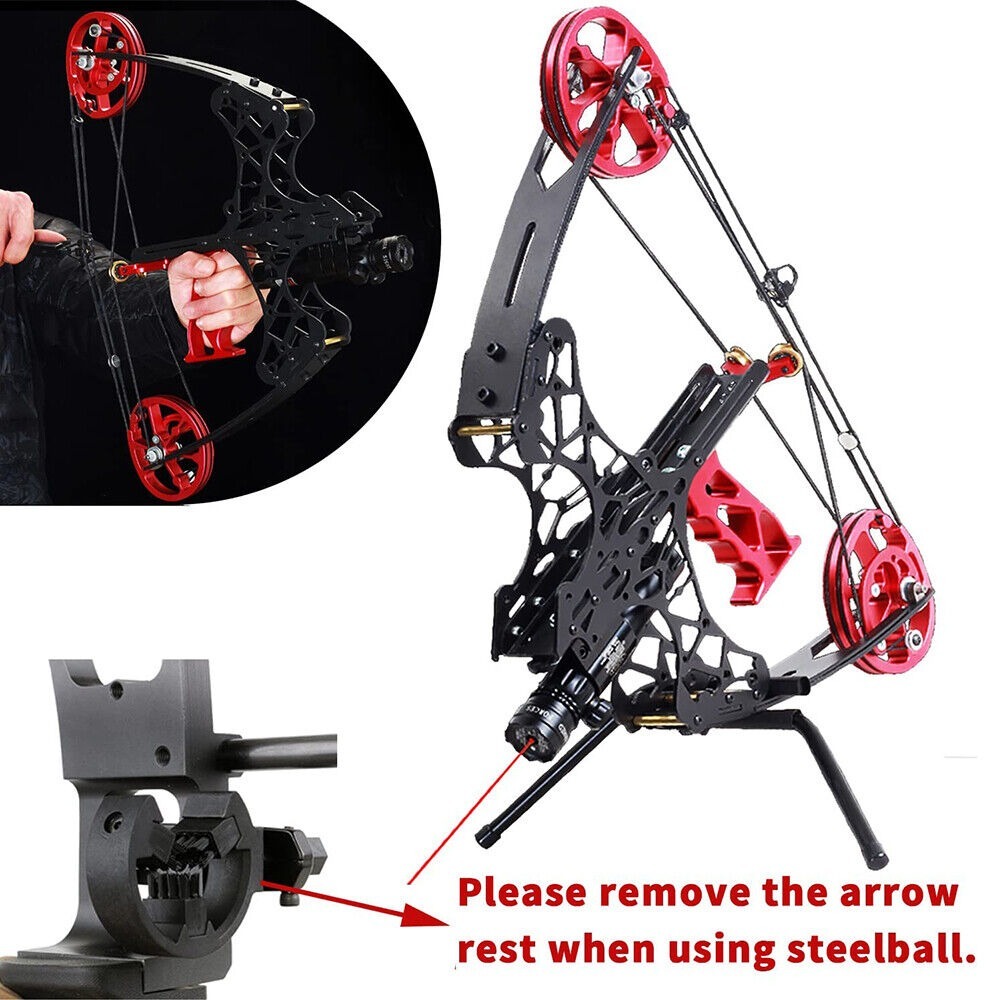 18" Mini Compound Bow Dual-use Steel Ball Hunting Fishing 35lbs LH RH