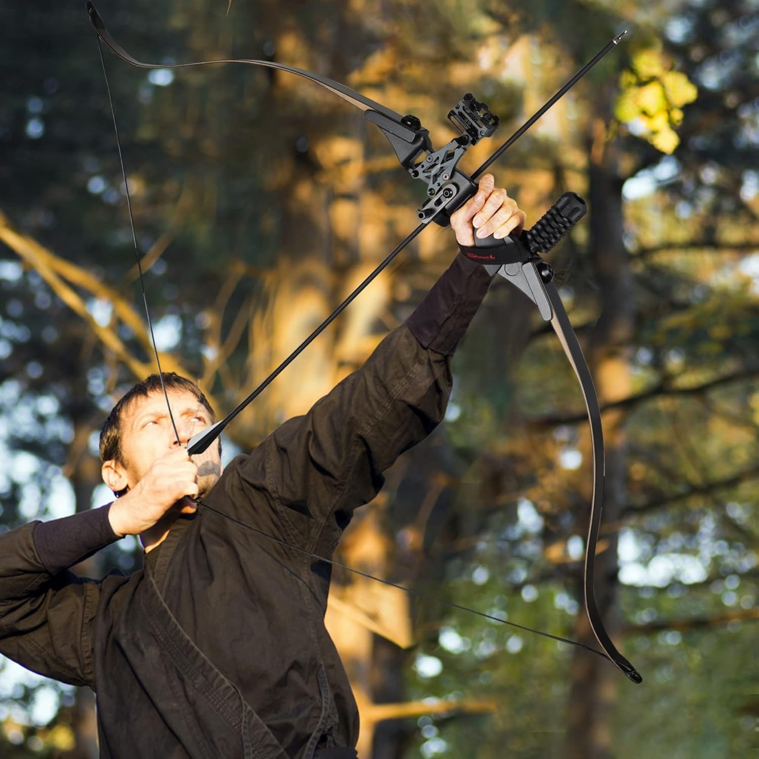 Junxing Archery F177 Hunting Recurve Bow 54" 30-50lbs Metal Riser RH