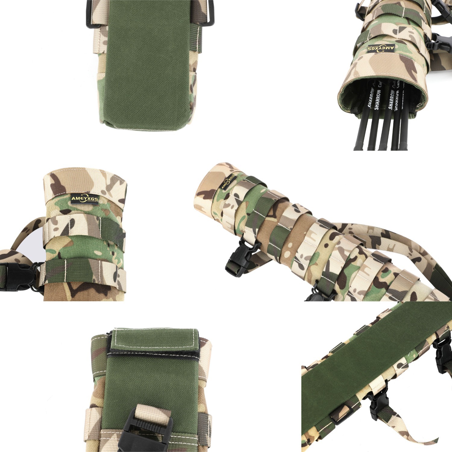 Recurve Bow Back Quiver Adjustable Hunting Arrow Holder