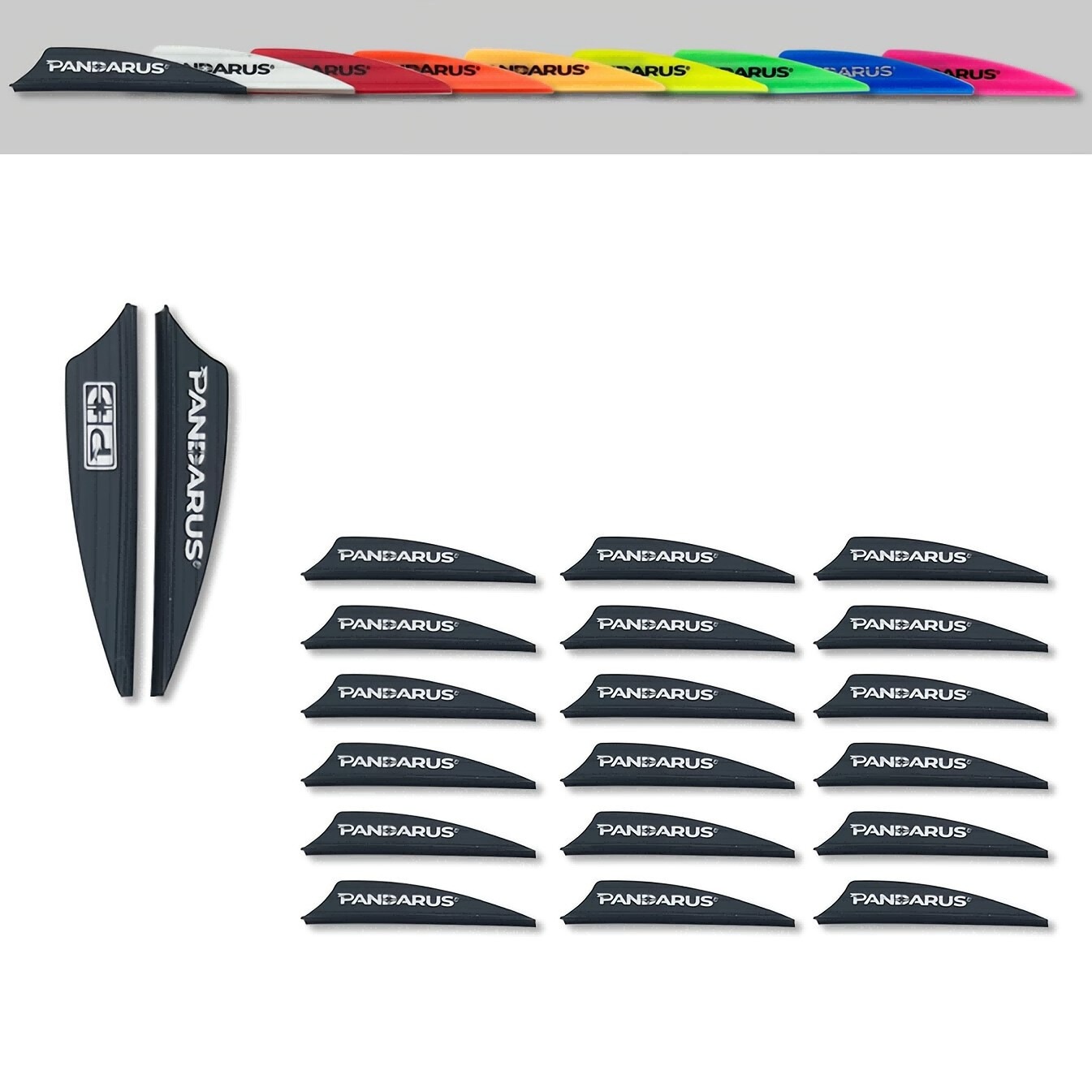 PANDARUS Air Groove Arrow Vanes 1.75" Shield Cut (50pcs)