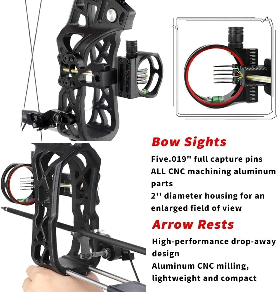 Junxing M109E Dual-use Hunting Compound Bow Kit Steel Ball CNC