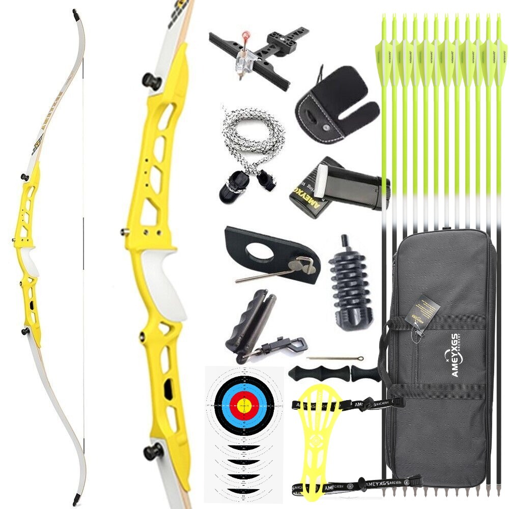Target Recurve Bow 66" 68" 70" 14-40 lbs for Competition Beginners