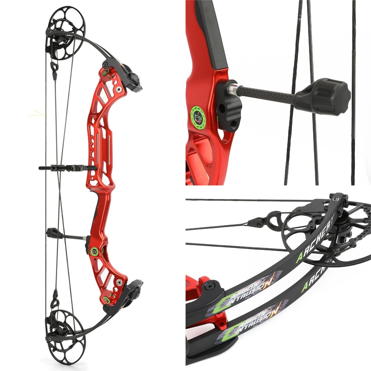 Compound Hunting Bow CNC 40-75 lbs IBO 350FPS RH