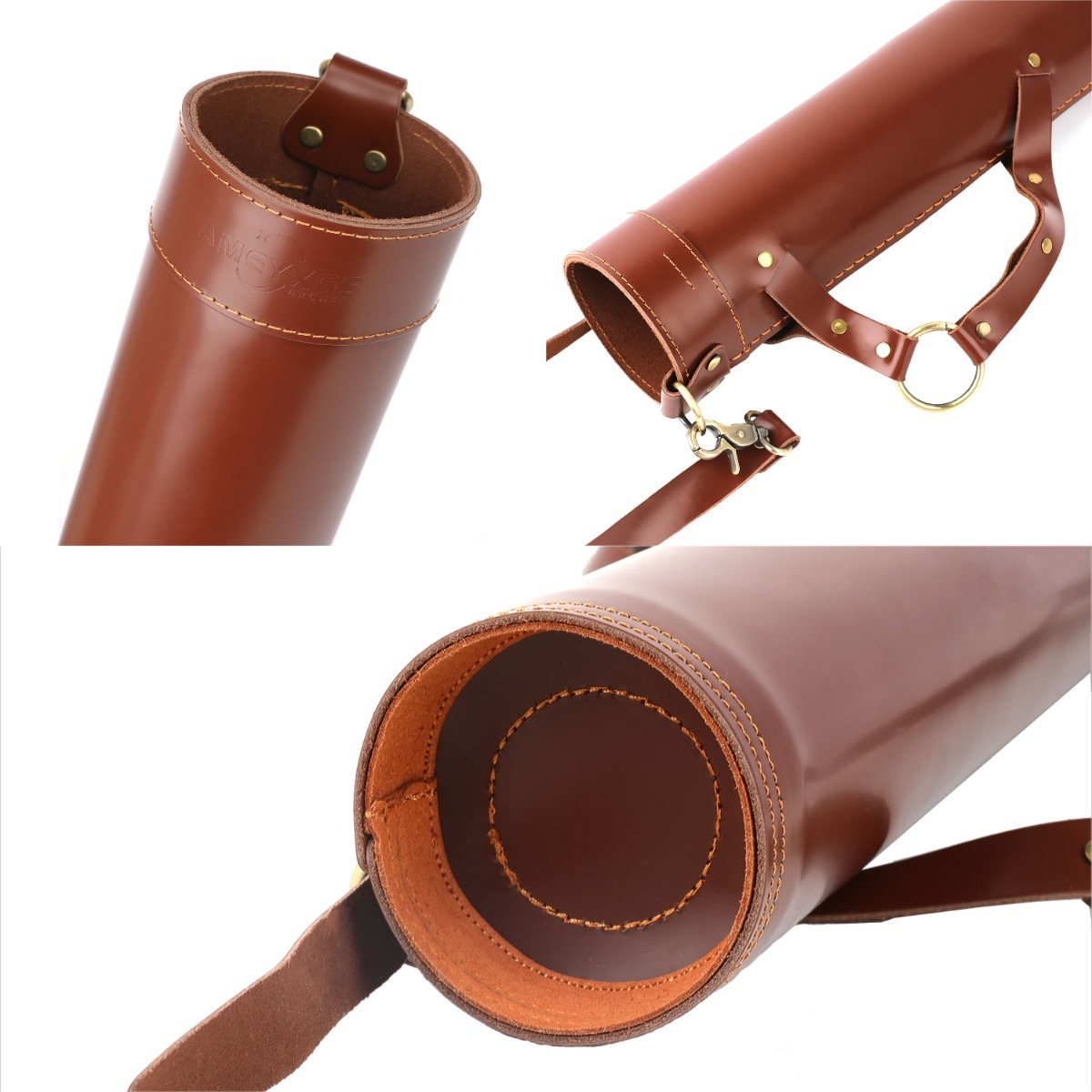 Leather Archery Quiver Shoulder/Waist Carry Handmade Cowhide LH RH