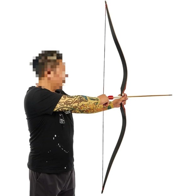 60'' One Piece Traditional Recurve Bow Hunting Longbow 20-60lbs LH RH 