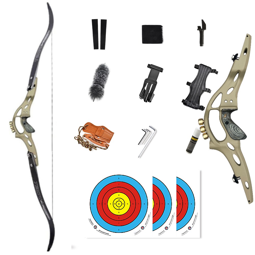 TBOW ILF American Hunting Recurve Bow and Arrow Set Takedown 62"