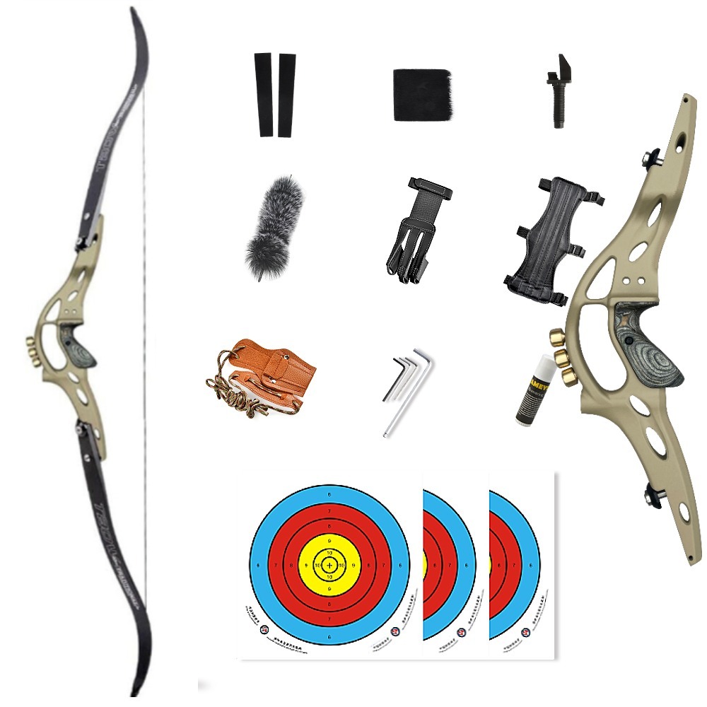 TBOW ILF American Hunting Recurve Bow and Arrow Set Takedown 62"