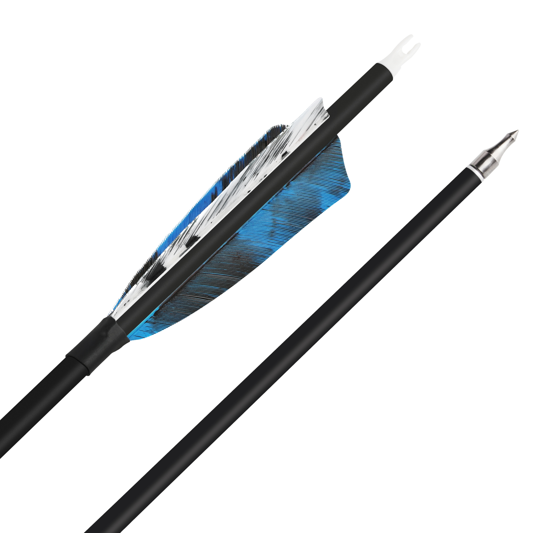 Hunting Practice Arrow Natural Feather Carbon Spine 500