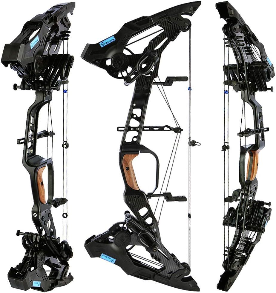 MENGQ Archery Compound Bow Set 21.5-60lbs Steel Ball Dual Use Hunting