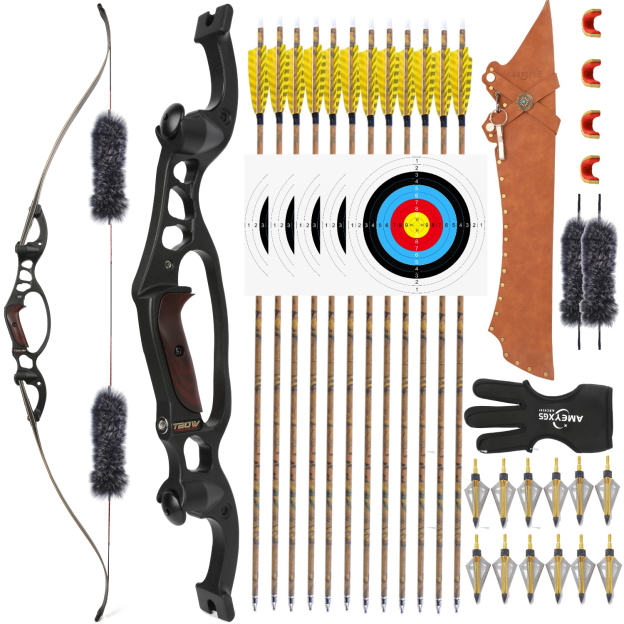 TBOW Archery Hunting Recurve Bow 30-50Ibs 64 inch FORMULA Limbs