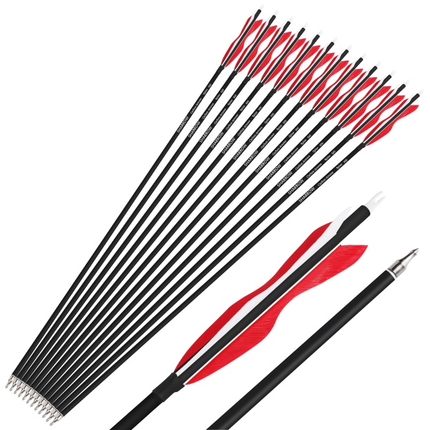 Carbon Archery Arrows Hunting & Target Natural Feather Fletching