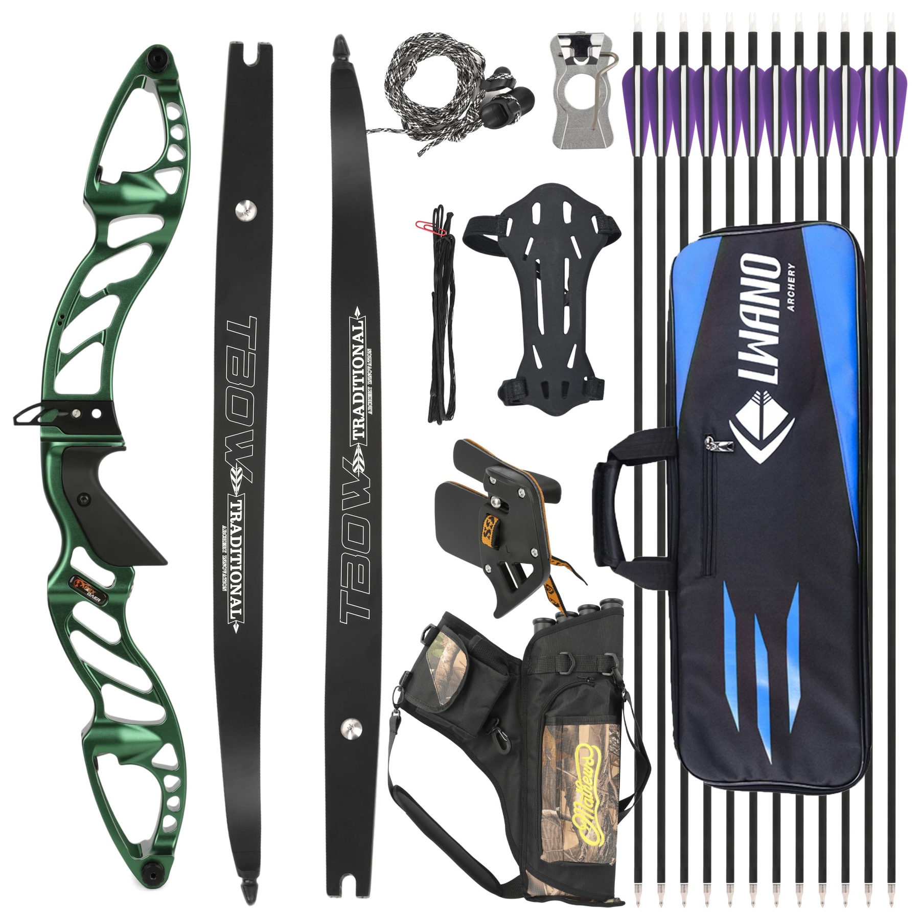 Archery 25-60lbs Recurve bow Takedown Bow Hunting Target