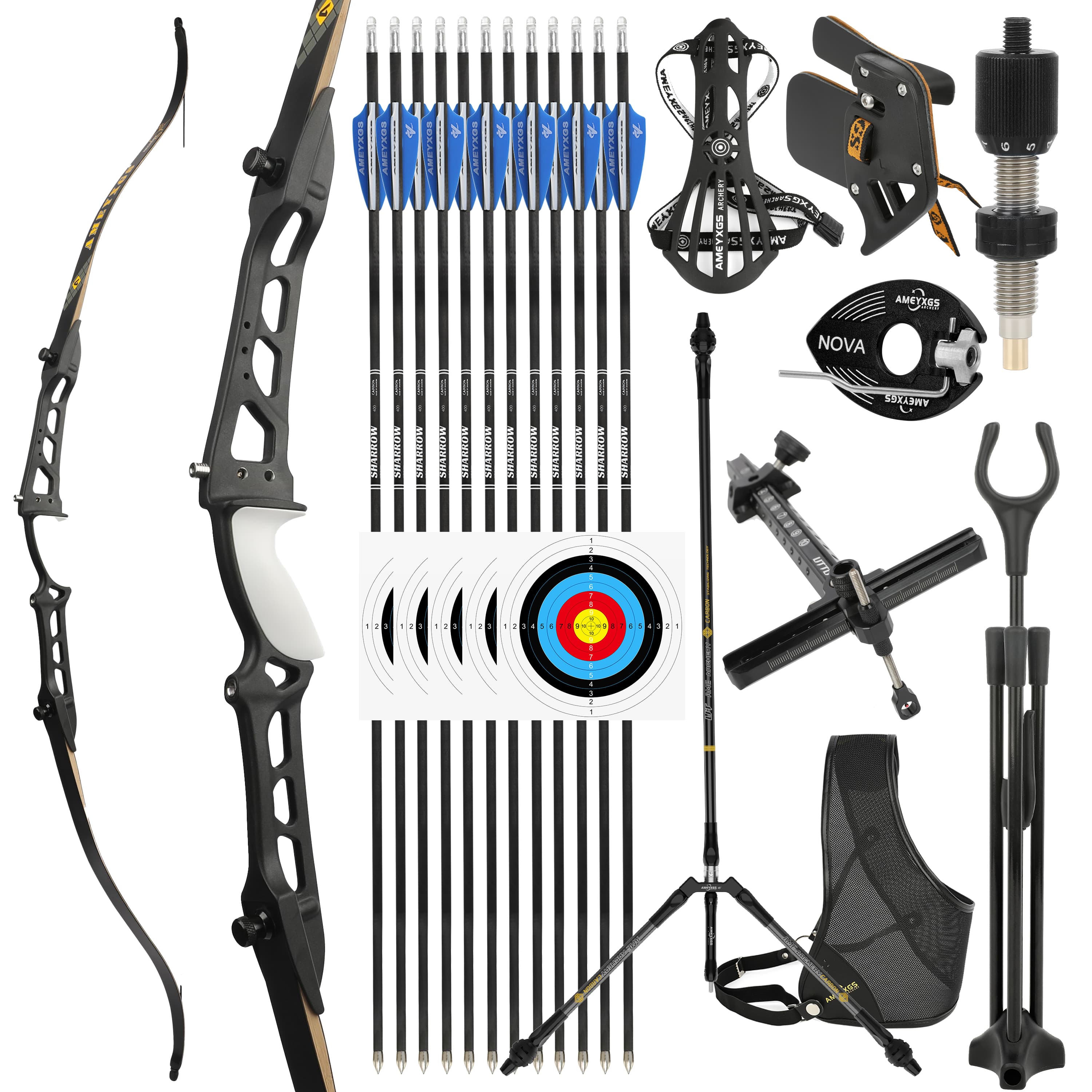 Target Recurve Bow Archery Set 68" 70" for Competition Beginners