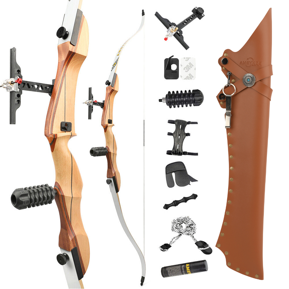 Takedown Recurve Bow for Target Archery Hunting Practice 66" 68" 70" 